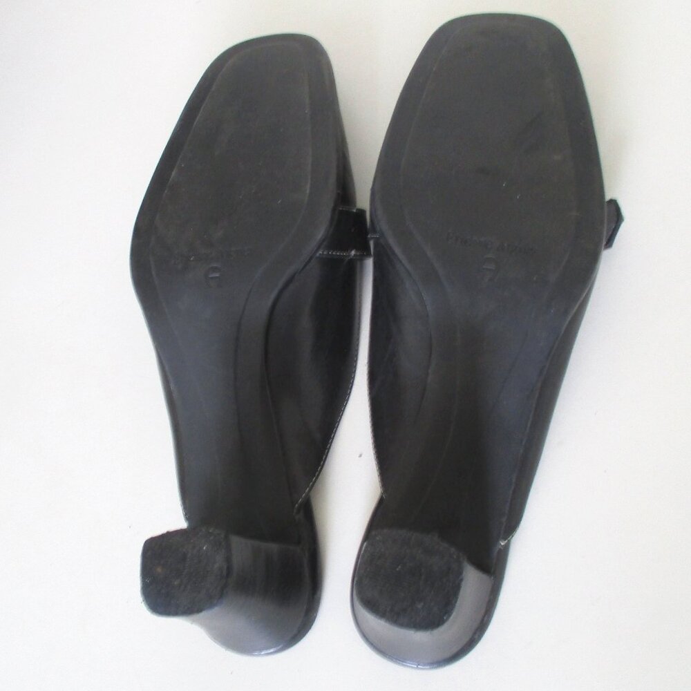 Etienne Aigner Womens Black Leather Slide w/2.5" Heel - Size 8.5M - Picture 8 of 8